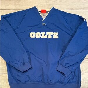 Men’s Indianapolis Colts NFL Pullover Windbreaker Jacket size M blue
